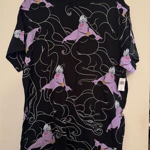 Disney Black T-Shirt with Ursula Design